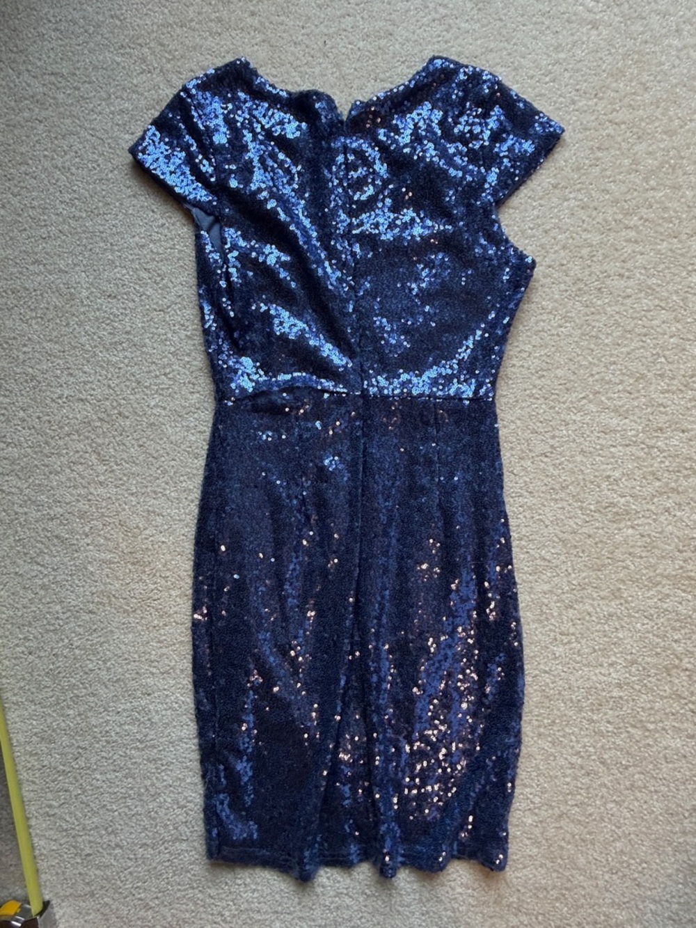 LuLu’s Periwinkle Sequin V-Neck Mini Dress Bodycon - Picture 4 of 5